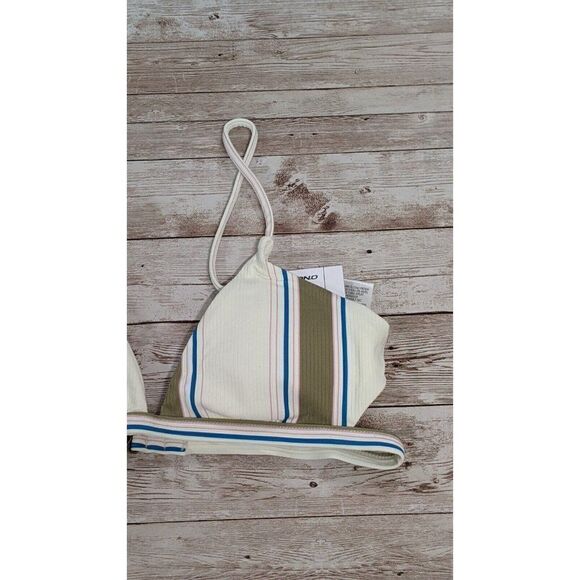 O'Neill Womens Size XS Multicolor Adjustable Strap Carly Triangle Bikini Top - Picture 3 of 9